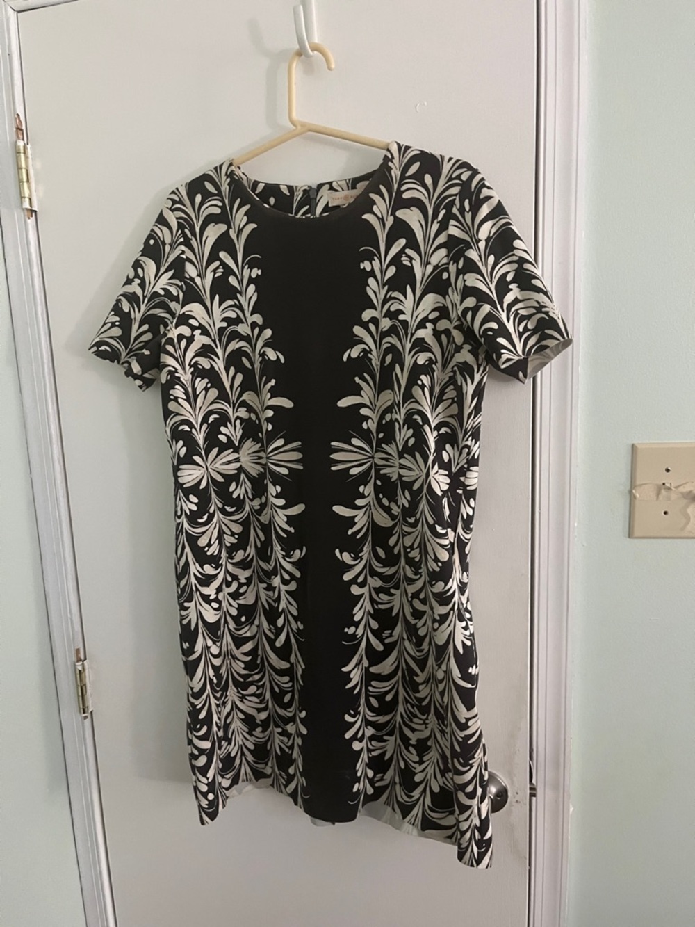 Tory Burch Gray Dress with White Botanical Print
